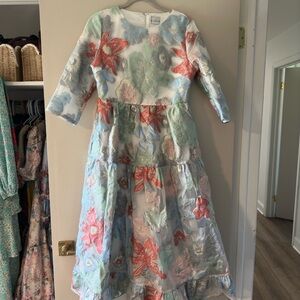Dainty Jewells Floral Kids Dress in Pastel Hues